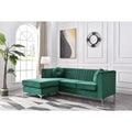 Green Sofa Chaise G7611