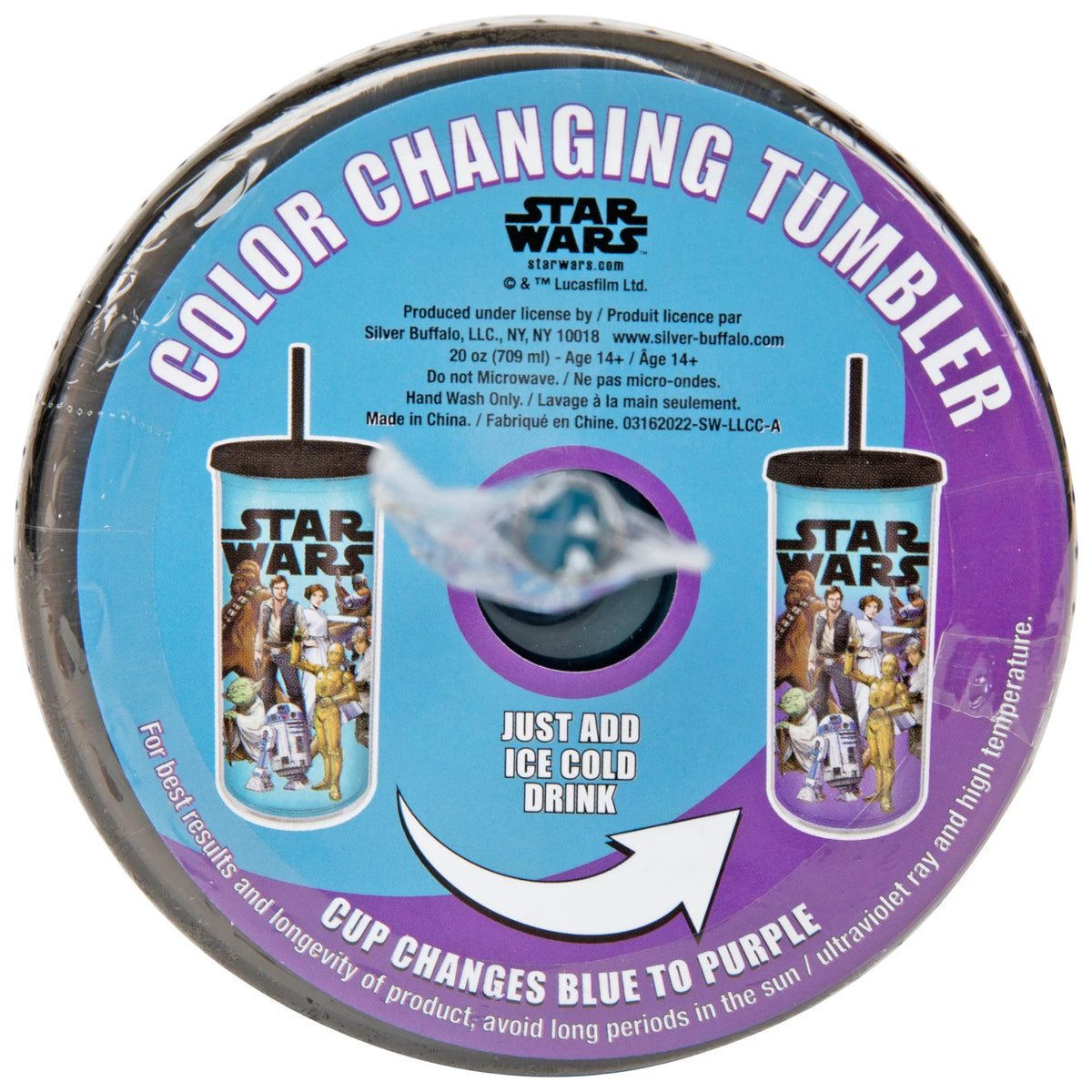 Star Wars Color Changing Tumbler with Lid & Straw E43239