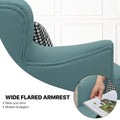 Cadet Blue Upholstered Accent Chair with Pillow I33205