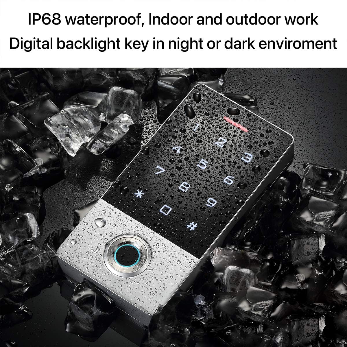 Zinc Alloy Metal Fingerprint Keypad Gate Opener Controller E99756
