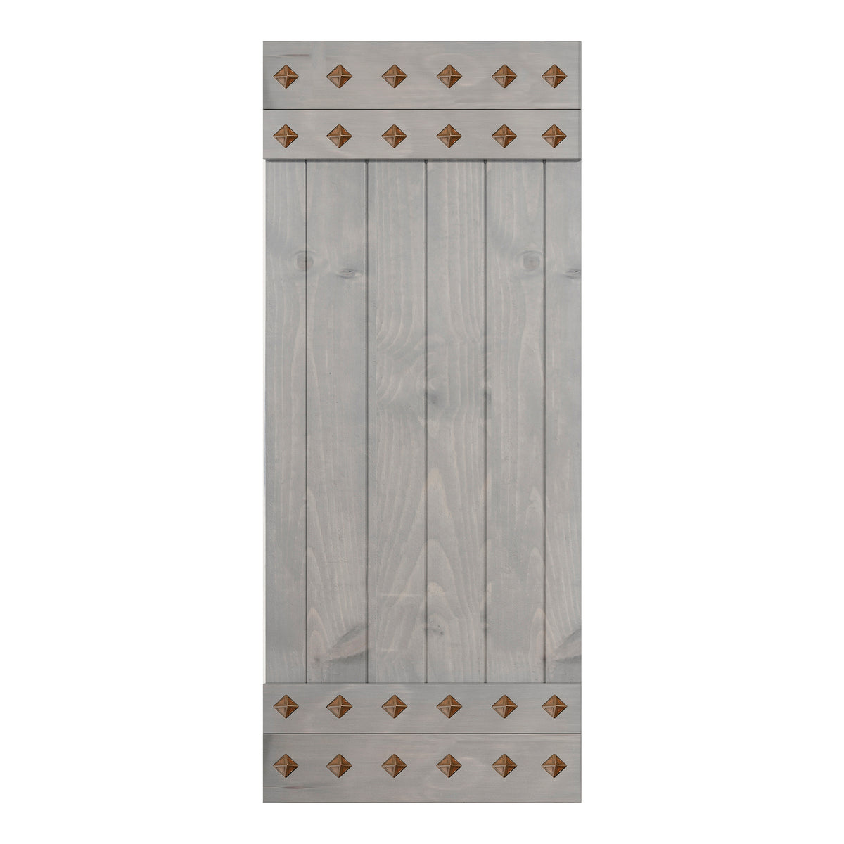 French Gray Finished Knotty Pine Wood Sliding Barn Door Slab Z111726