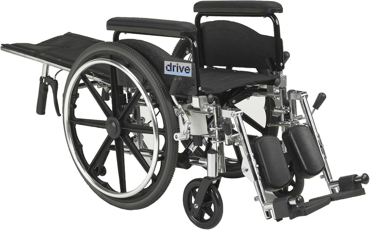 Full Reclining Wheelchair with Detachable Full Arms, 16" Seat N61909