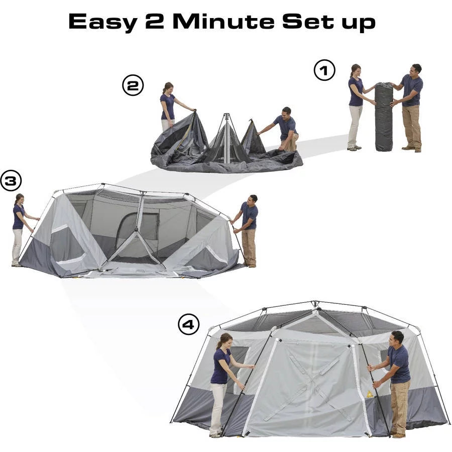 17' x 15' 11 Person Instant Hexagon Cabin Tent L120635