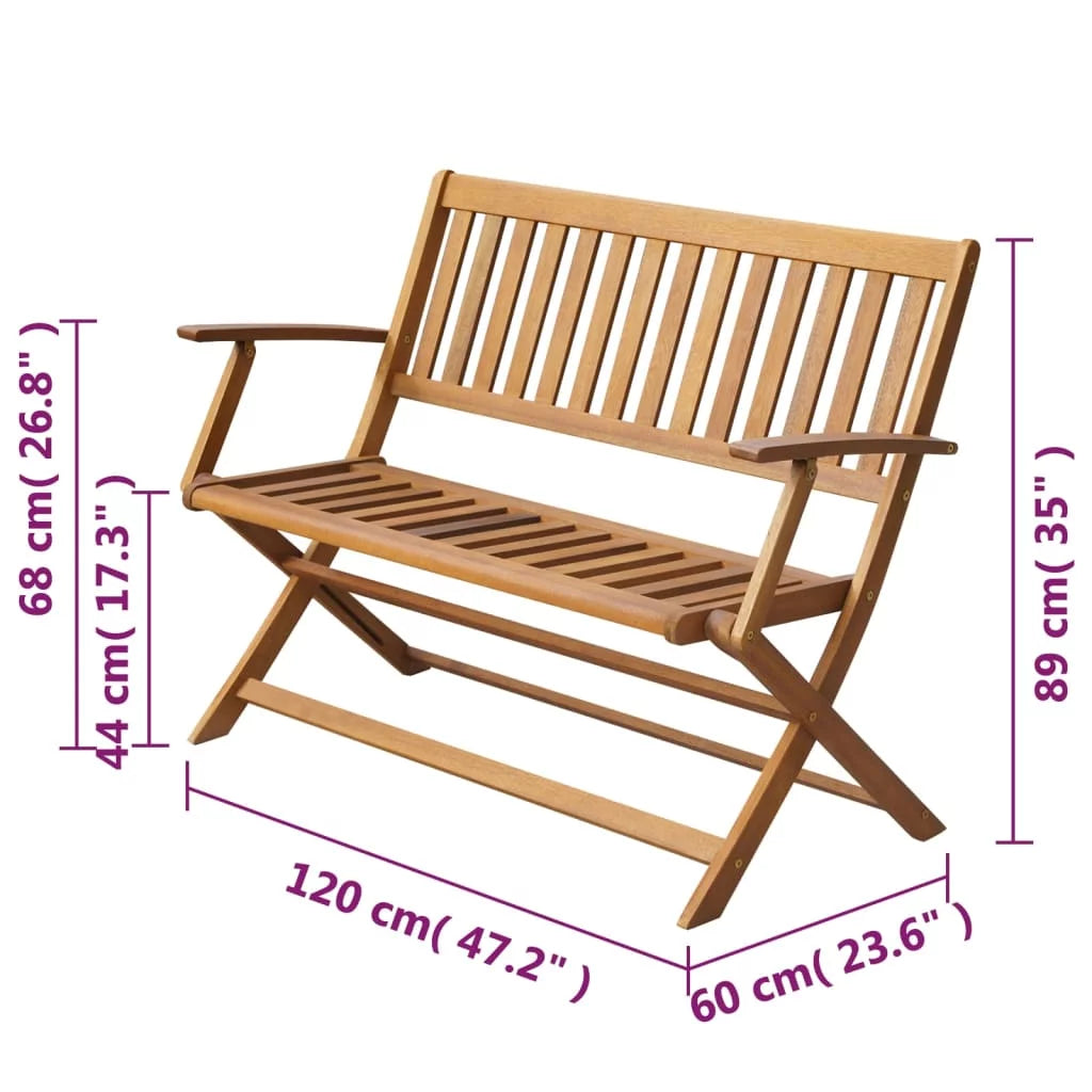 Solid Acacia Wood Patio Bench Z843