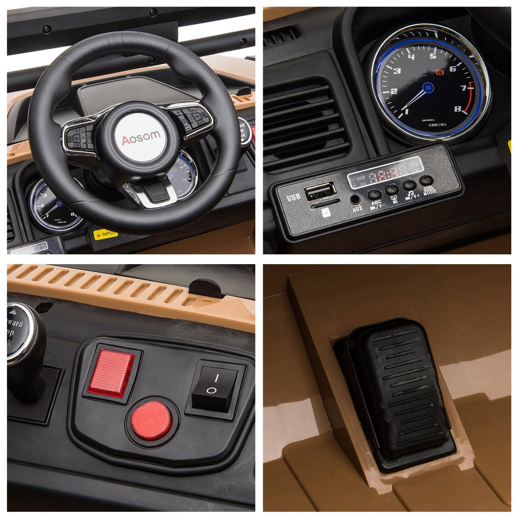 Ride on Car Off Road Truck SUV 12 V Electric Battery Powered with Remote Control Yellow O64244