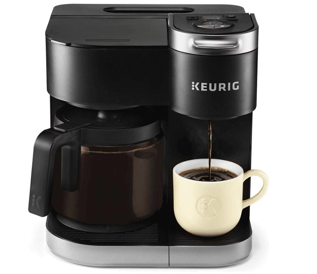 Black Single Serve and 12-Cup Carafe Drip Coffee Brewer U127425