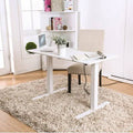 White Height Adjustable Standing Desk R2911