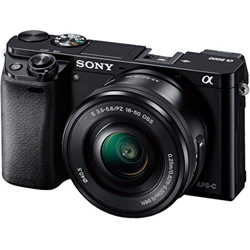 Black 24.3MP Mirrorless Digital Camera with 16-50mm Power Zoom Lens I4749