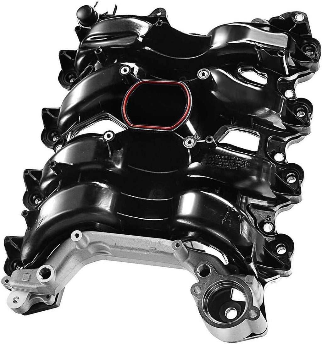 Upper Intake Manifold with Thermostat Compatible with Ford Crown Victoria Mustang Explorer Lincoln Town Car Mercury Grand Marquis Mountaineer 2001-2011 (V8 4.6L Only) A518
