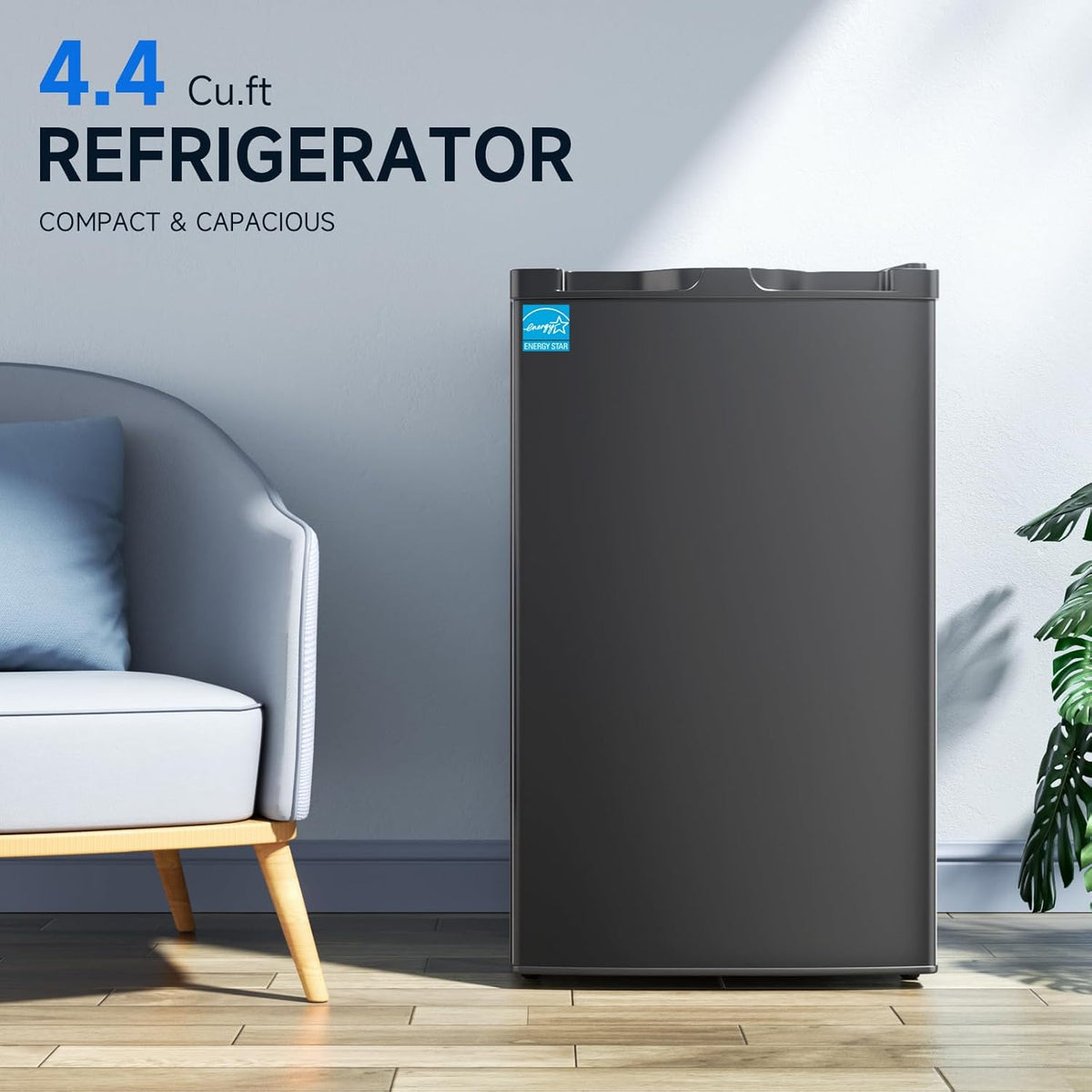 4.4 Cu.Ft Single Door Mini Fridge with Freezer E1561