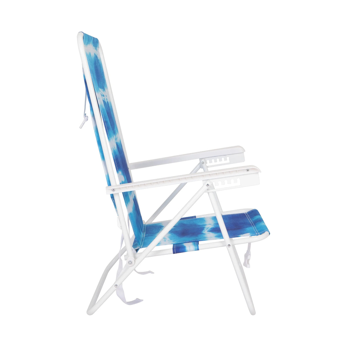 Blue High Back Reclining Backpack Beach Chair L54056