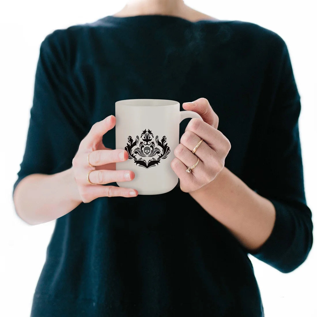 White Ceramic 15oz Mug Y905