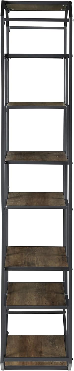 Rustic Brown and Dark Grey Bookcase R299