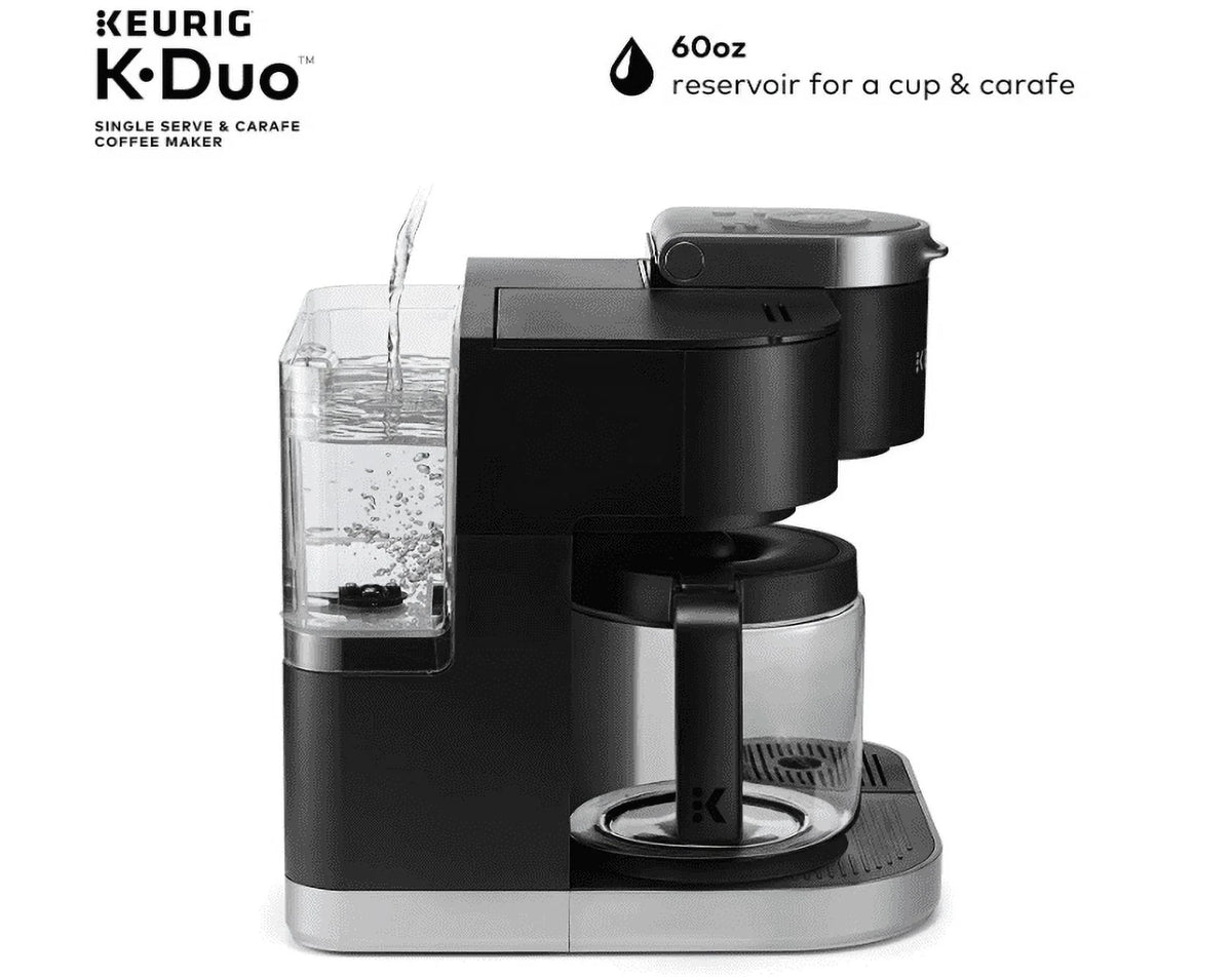 Black Single Serve and 12-Cup Carafe Drip Coffee Brewer U127425