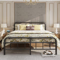 14 Inch King Size Metal Platform Bed Frame with Headboard and Footboard V12390