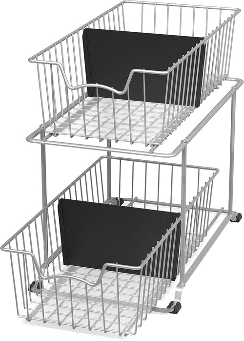 2 Tier Wire Basket Drawer Organizer N63851
