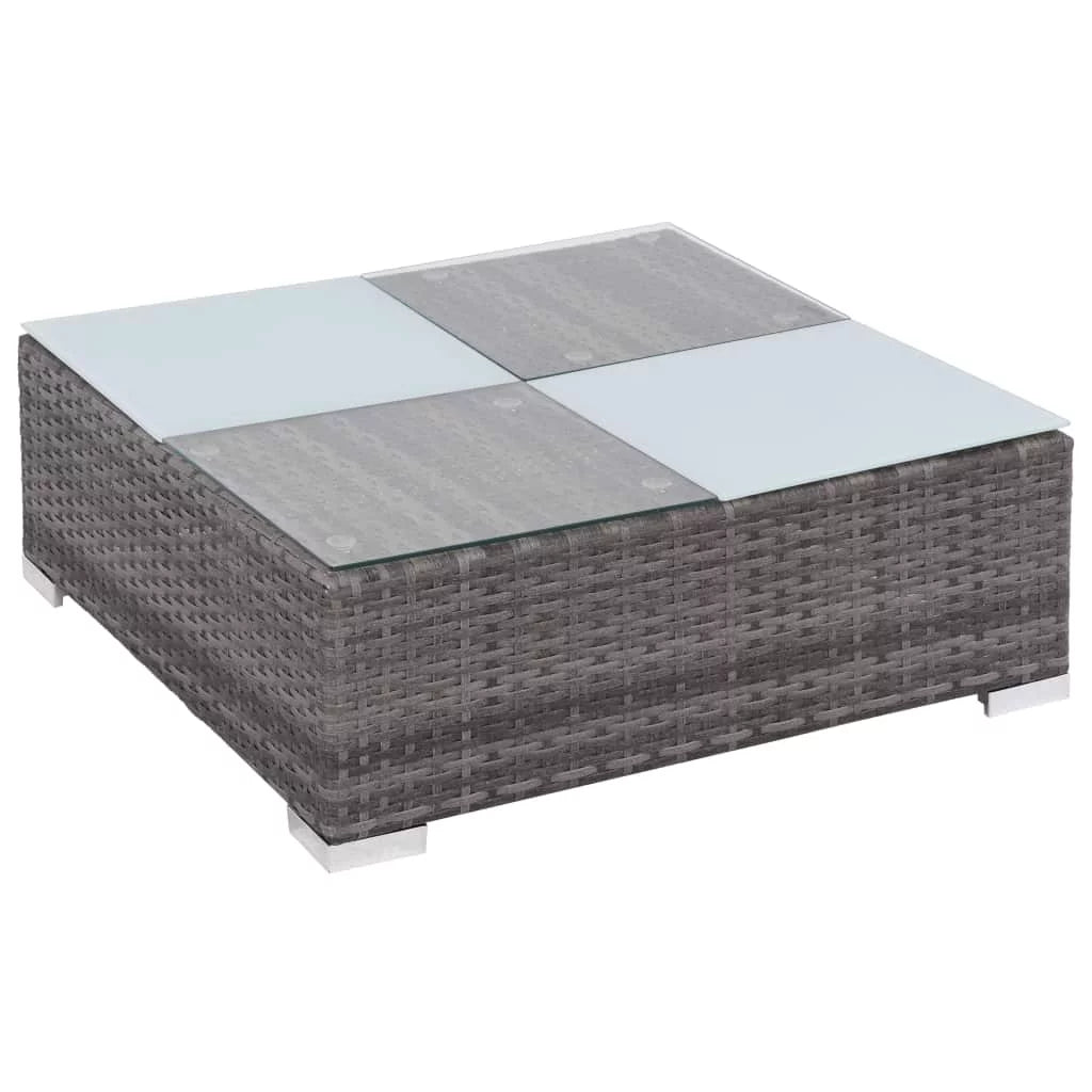 8 Piece Cushioned Poly Rattan Outdoor Conversation Set L7657