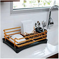 Large Gold Aluminum Dish Drying Rack E45996