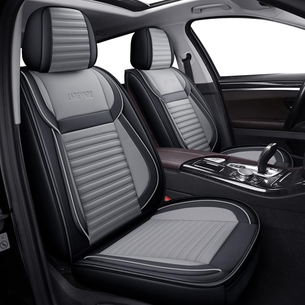 Black Faux Leather Automotive Seat Covers A873037