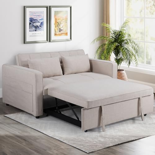 Grey 3-in-1 Convertible Sleeper Sofa Bed M66999