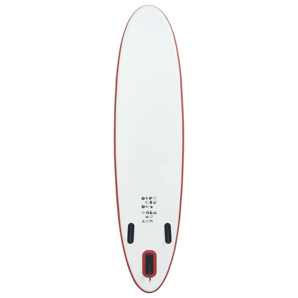Inflatable Paddle Board Surfboard Red and White S570761