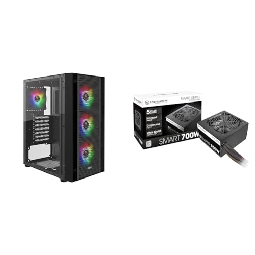 White RGB ATX Mid Tower Computer PC Case with Tempered Glass and 3 Built-in 120mm ARGB Fans K932116