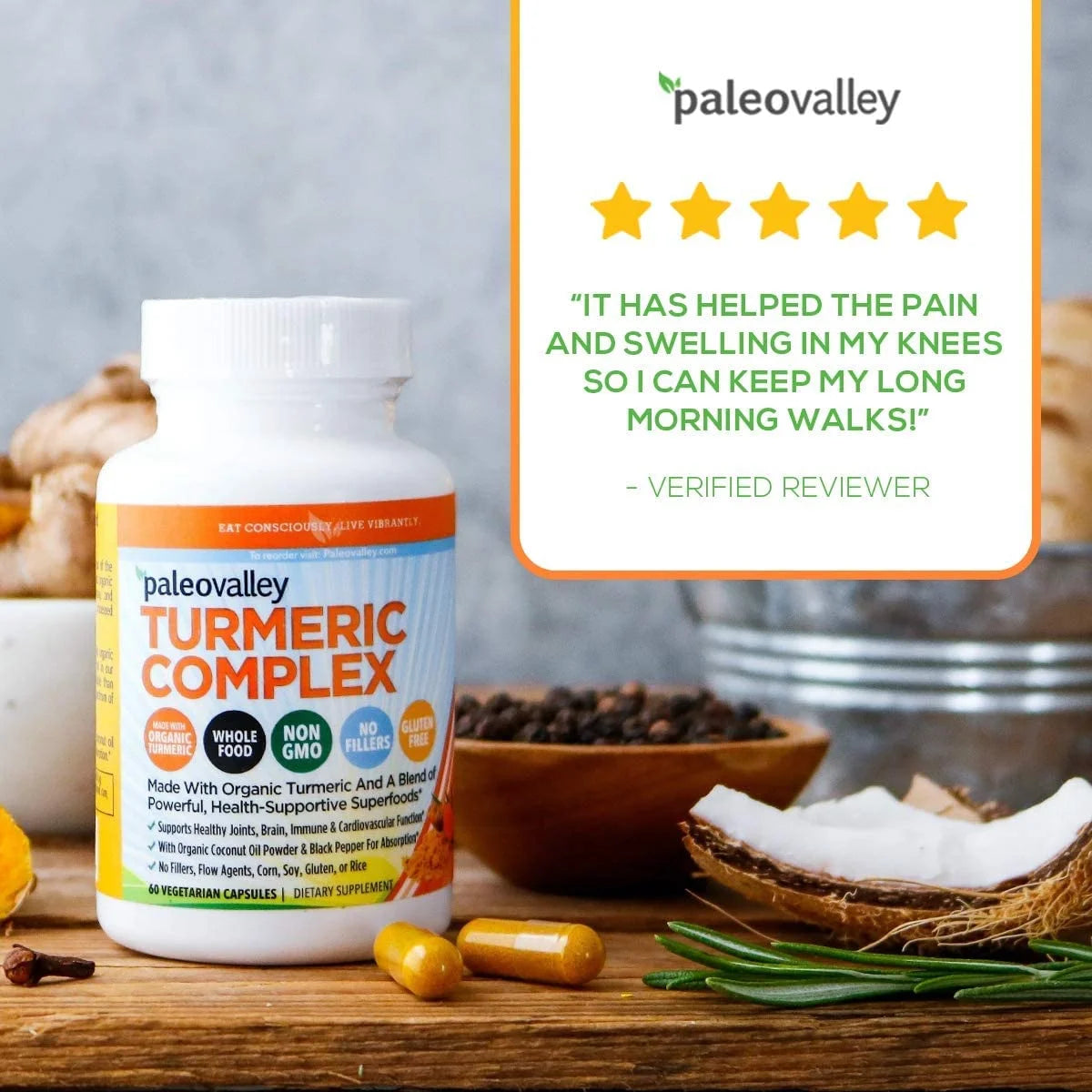 Organic Turmeric Complex 60 Vegetarian Capsules I798