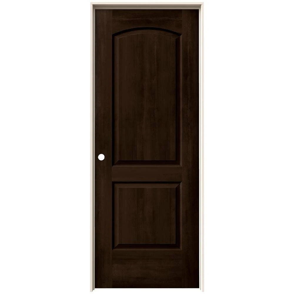 30 in. x 80 in. Espresso Stain Right-Hand Molded Composite MDF Single Prehung Interior Door I839