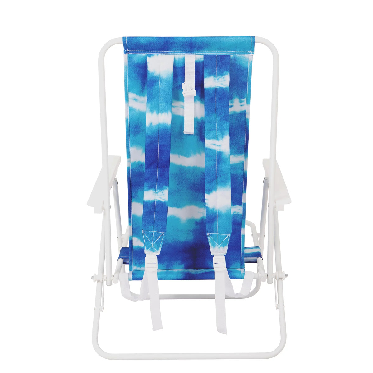 Blue High Back Reclining Backpack Beach Chair L54056