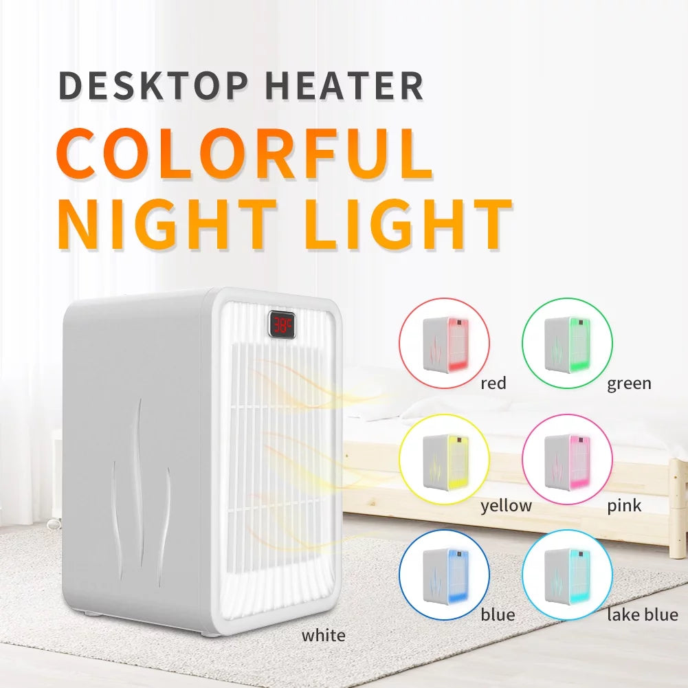 Mini Desktop Heater with LED Night Light K5164