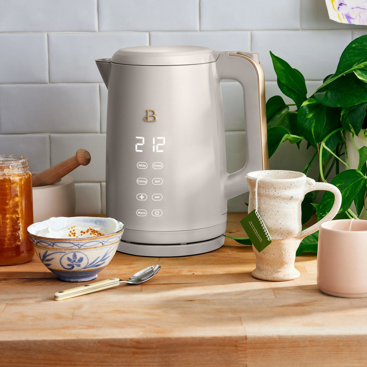 1.7-Liter Electric Kettle 1500 W Porcini Taupe R6519