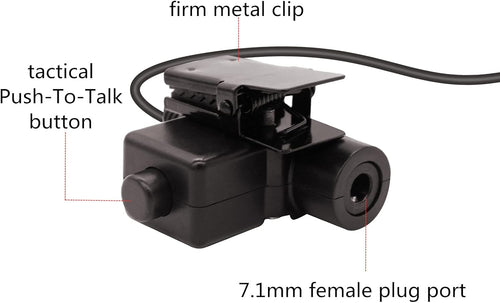 2 Pin PTT Tactical Push to Talk Adapter Connector M141597
