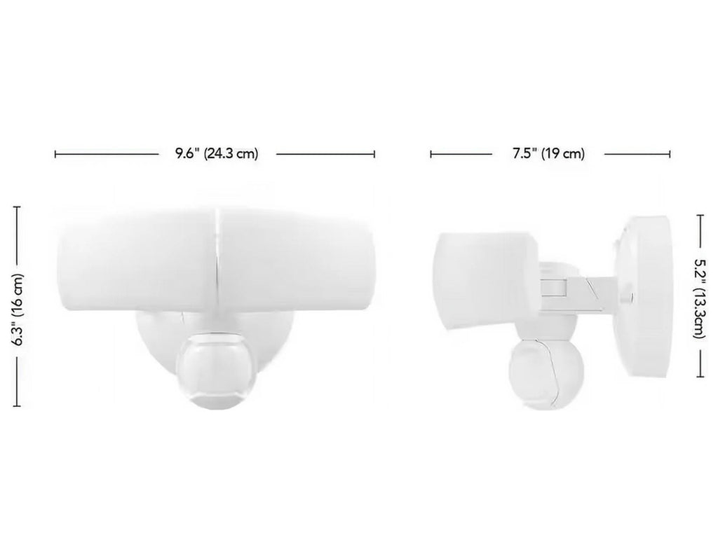 White 240-Degree Motion Activated Wired Outdoor LED Security Flood Light 2000 Lumens U13049