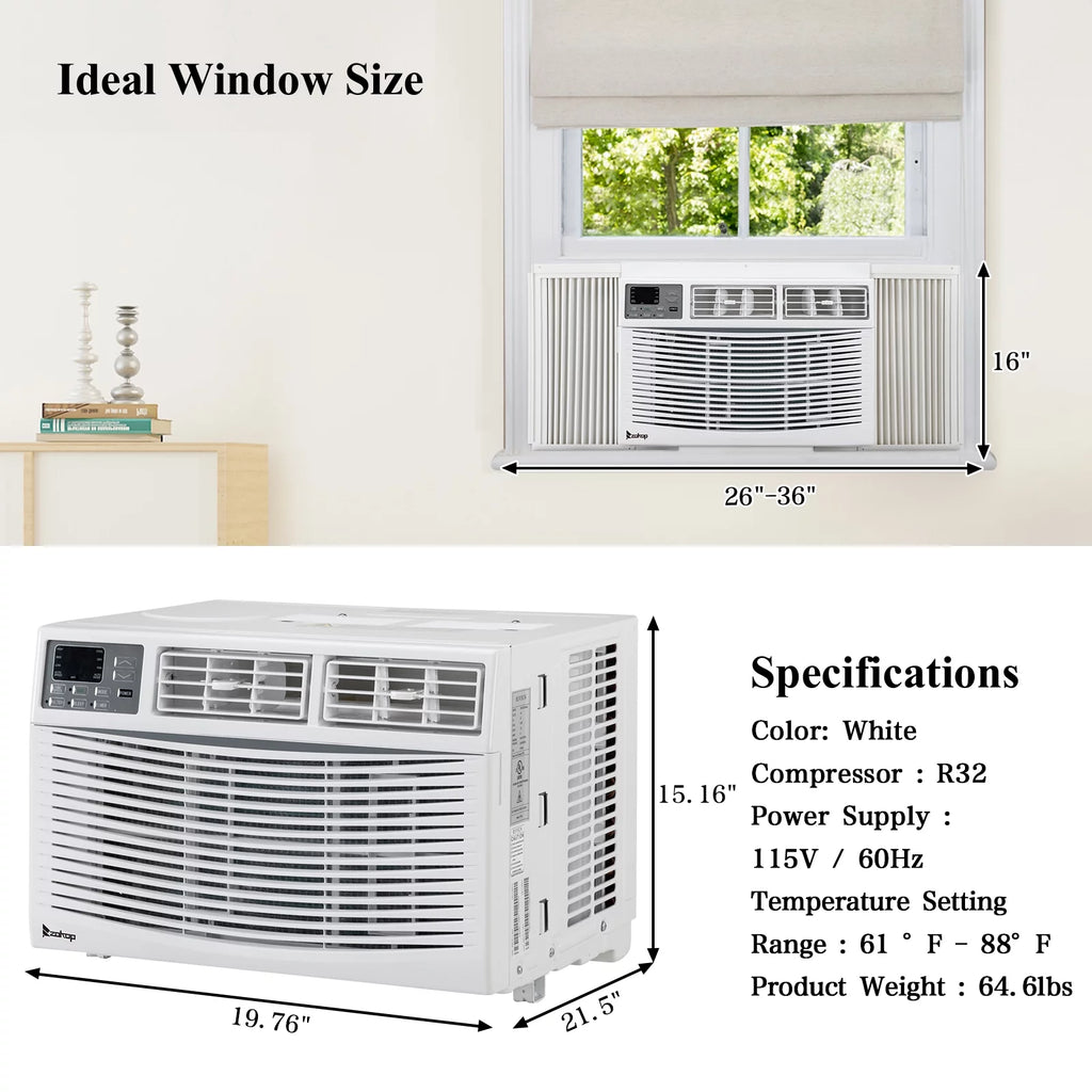 12000BTU 110V Window-Mounted Air Conditioner with Remote Control D969249