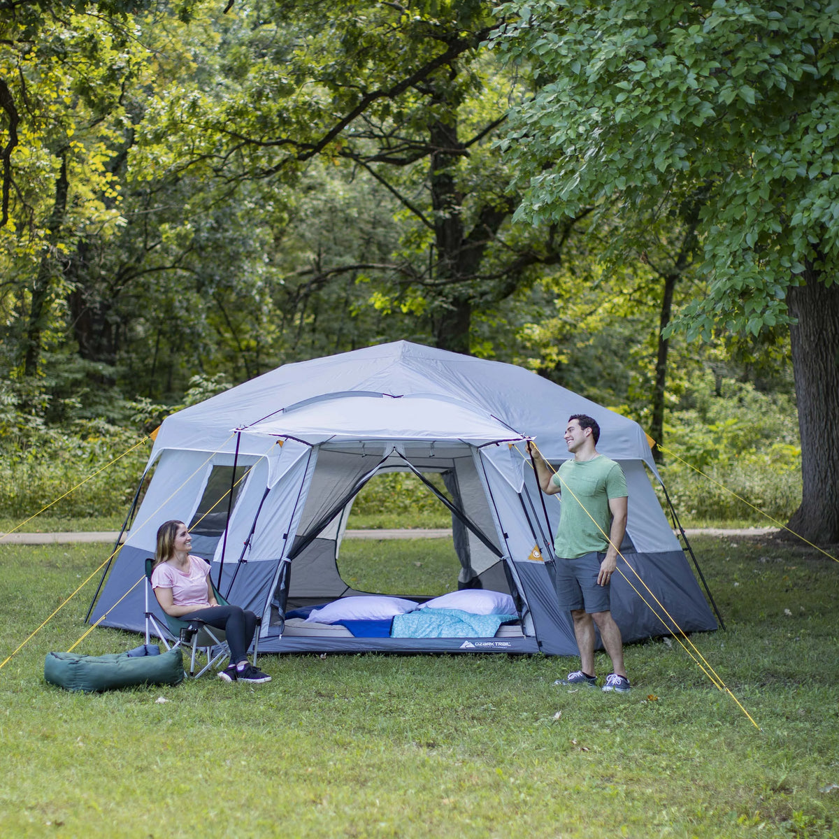 17' x 15' 11 Person Instant Hexagon Cabin Tent L120635