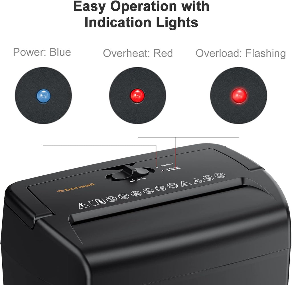 10-Sheet Cross-Cut Paper Shredder, 5.5 Gallons Wastebasket, Black, Pack of 2 R59978