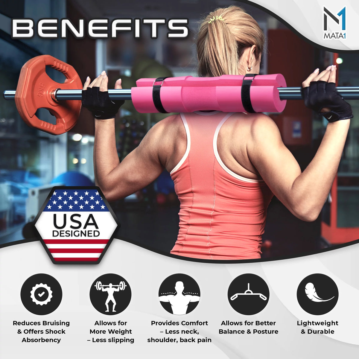 Black Foam Barbell Pad M30867