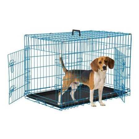Large Foldable Double-Door Metal Wire Dog Crate Y1748