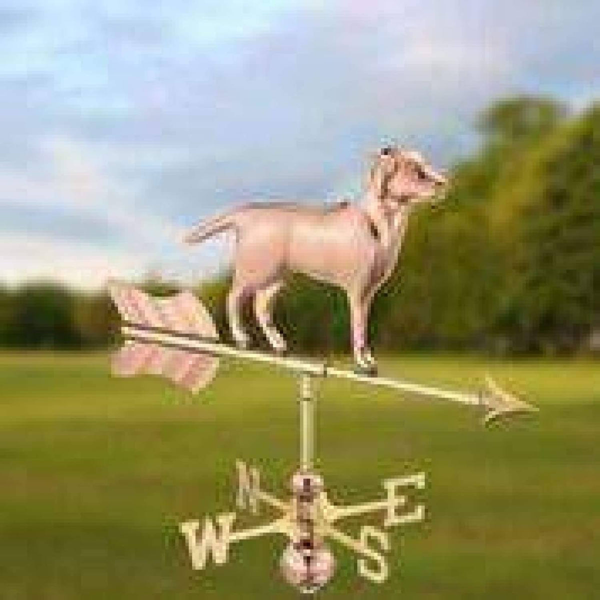 Polished Copper Labrador Retriever Weathervane Roof Mount S74024