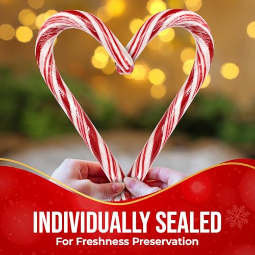 2 Pack 10 Inch Individually Wrapped Peppermint Candy Cane Sticks F517