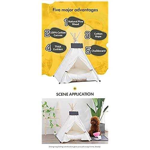 Pet Teepee Dog & Puppy Cat Bed with Thick Cushion E68480
