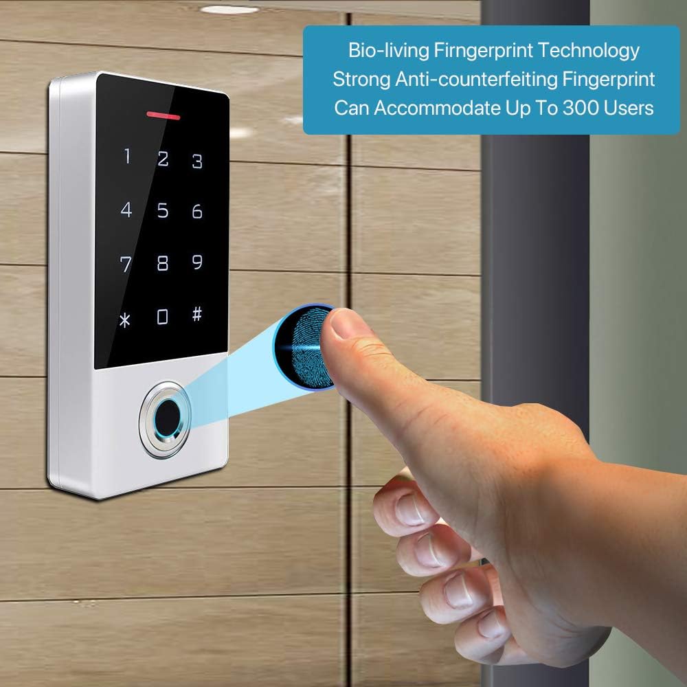 Zinc Alloy Metal Fingerprint Keypad Gate Opener Controller E99756