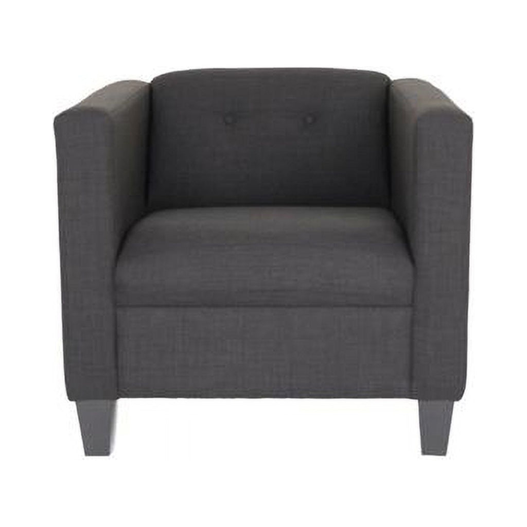 Black & Dark Brown Polyester Blend Arm Chair J116326