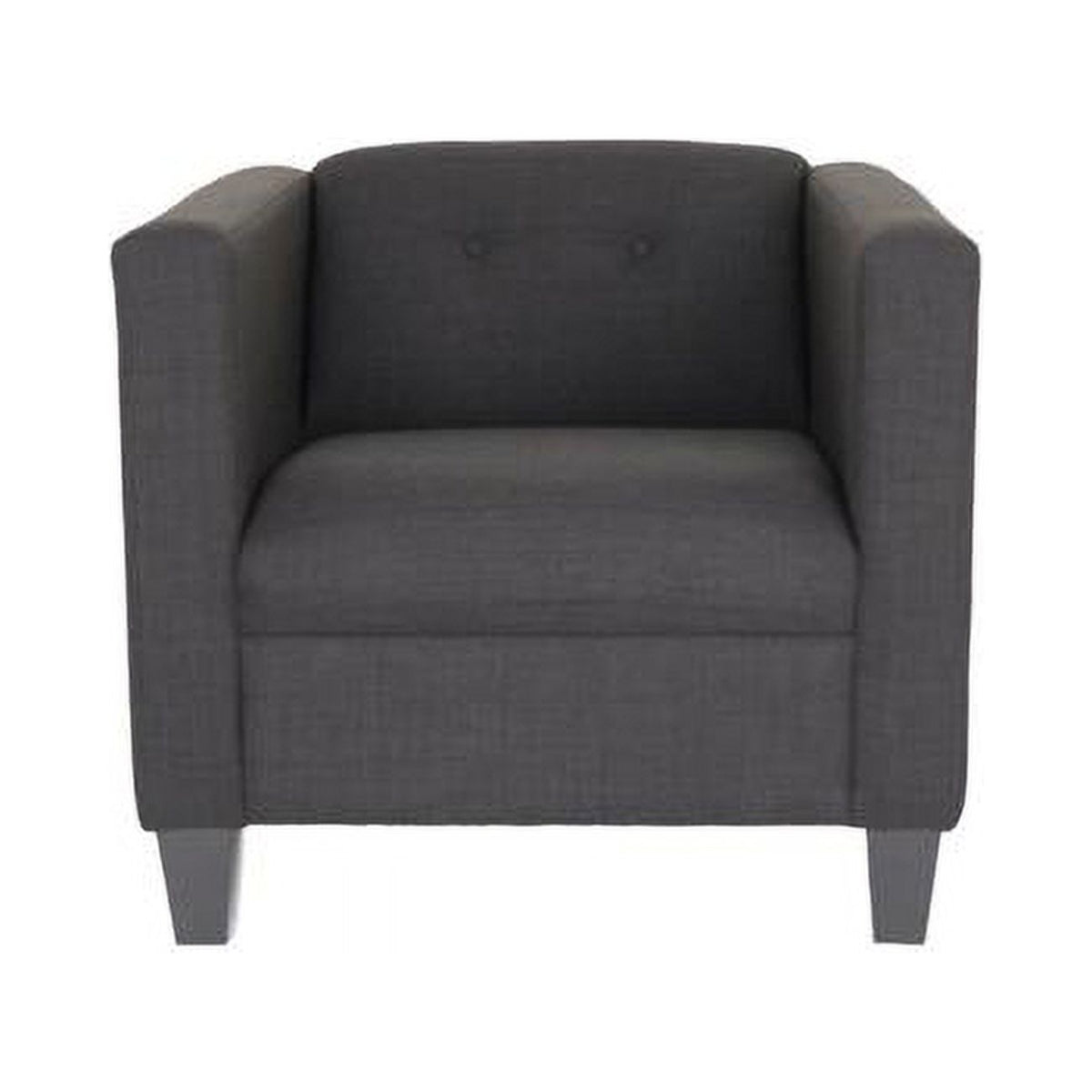 Black & Dark Brown Polyester Blend Arm Chair J116326