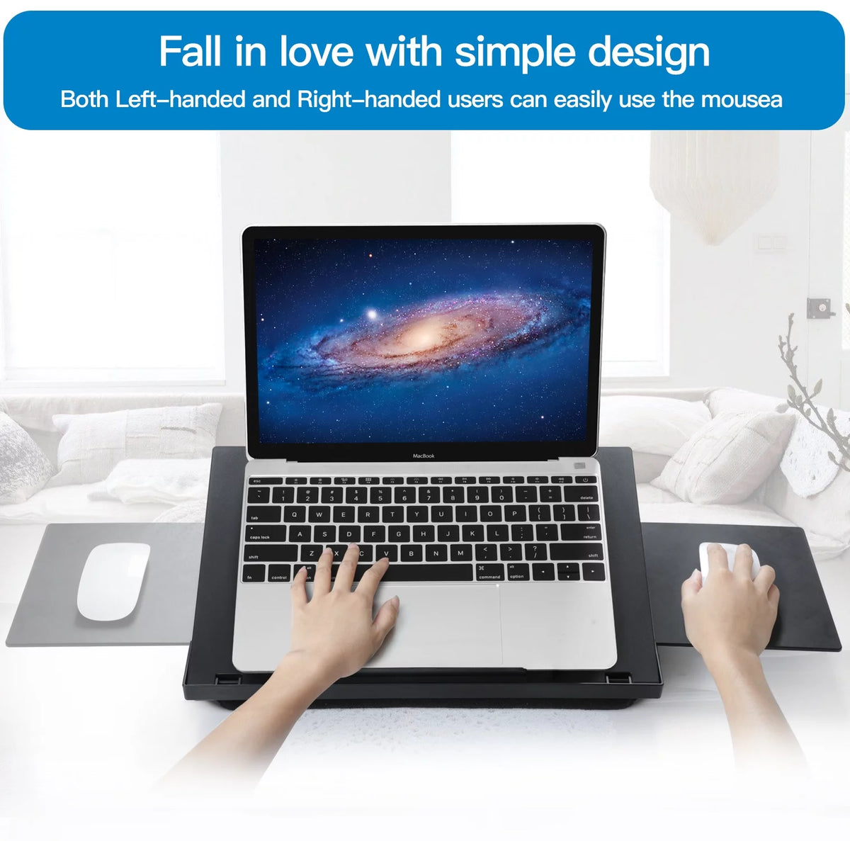 Portable Laptop Lap Desk with Detachable Mouse Pad Tray O494