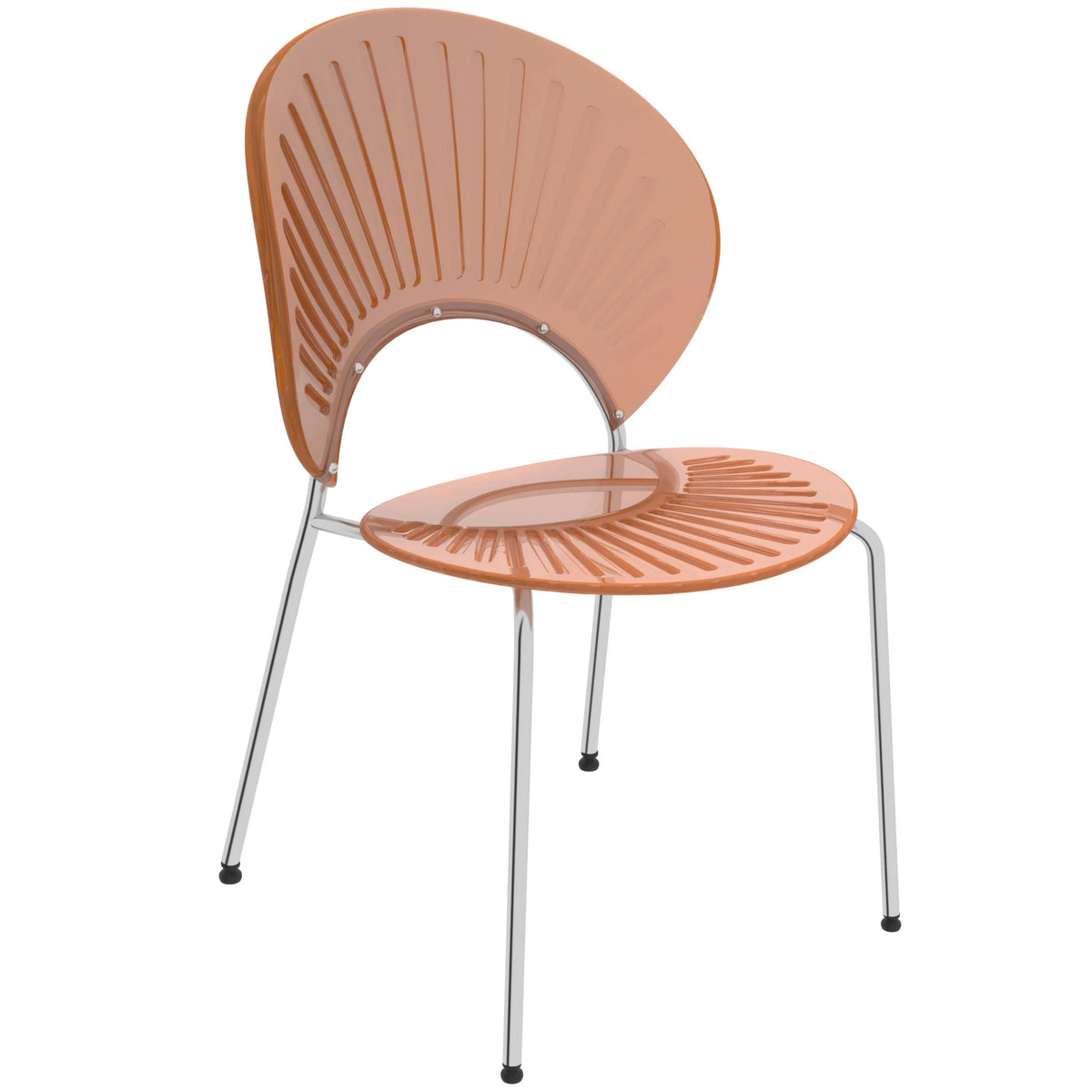 Amber Plastic Dining Side Chair Set of 2 C915406