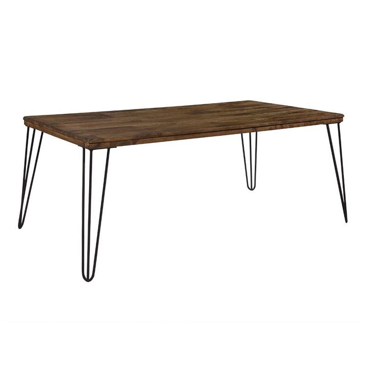 Wood Coffee Table in Rustic Oak and Black Q6496