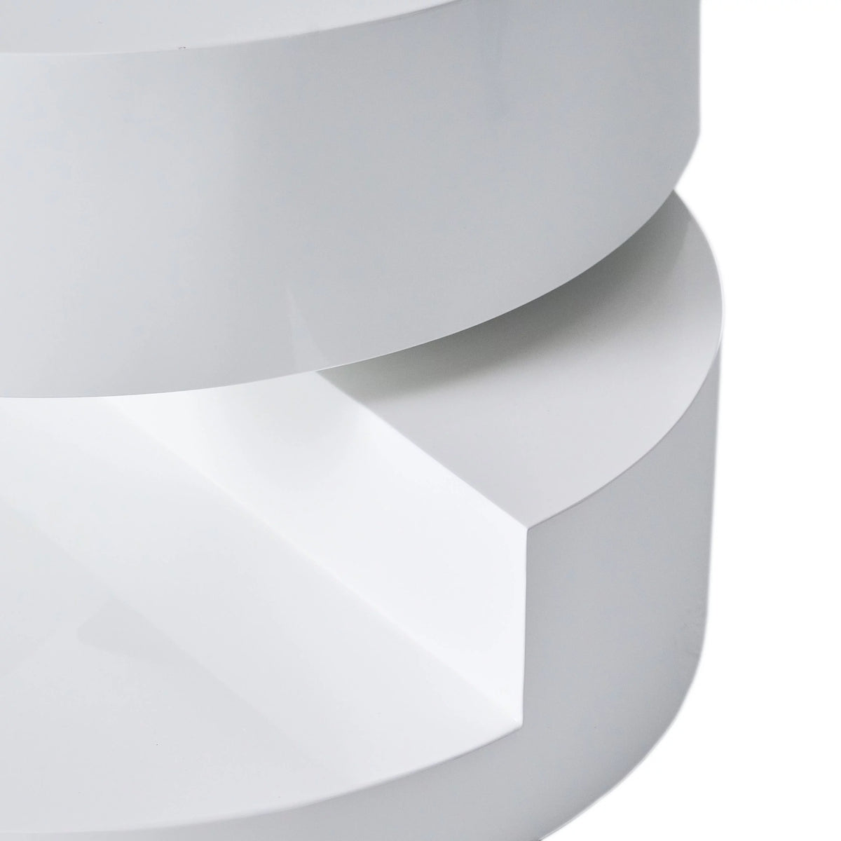 Glossy White Rotating Coffee Table A907