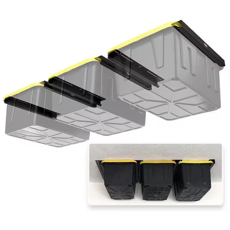 Adjustable Height 3 Bin Ceiling Mounted Storage Rack W44231