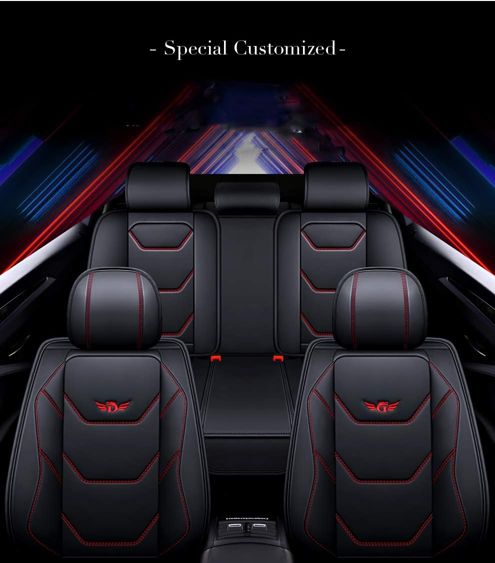 PU Leather Car Seat Covers 5 Seats Full Set G577289